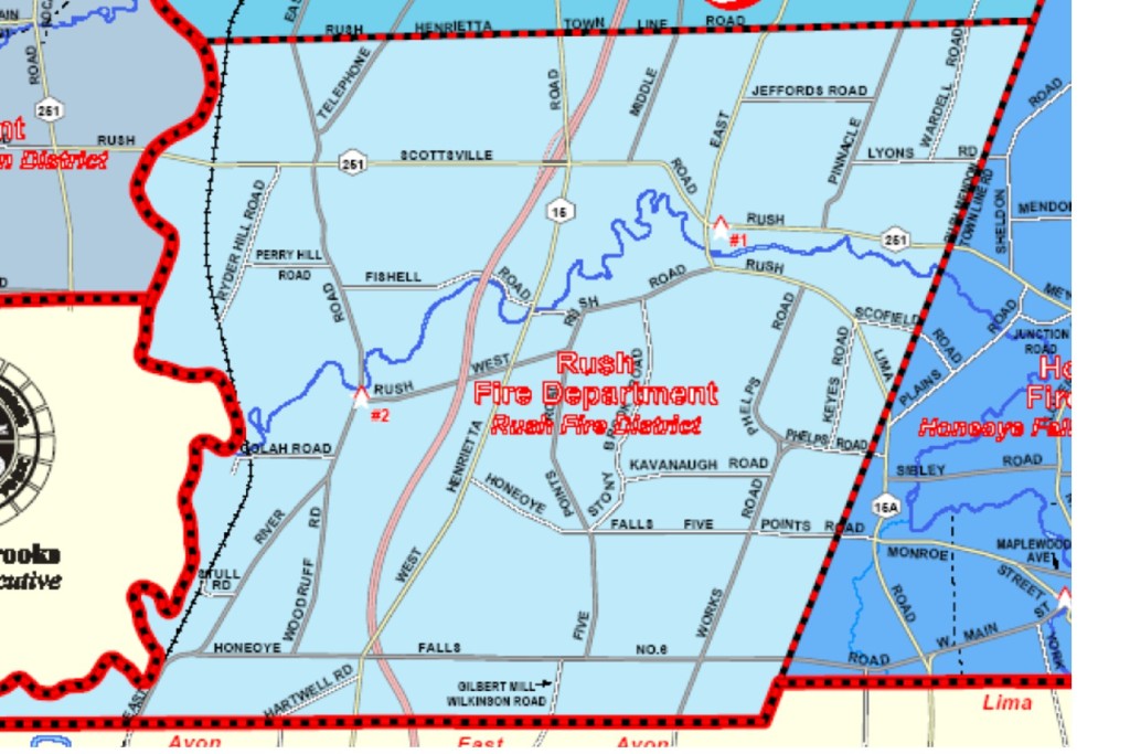 Map of Rush Fire District